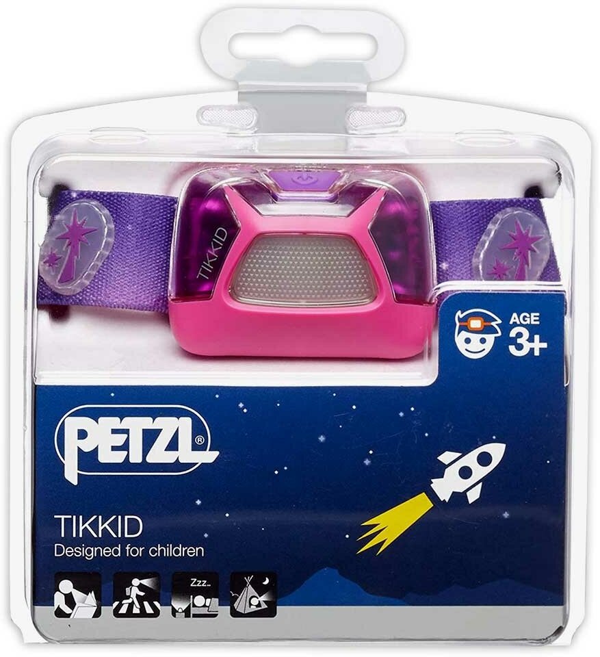 Фонарь светодиодный налобный Petzl Lamp Tikkid розовый, 20 лм, 3 AAA - фото №4