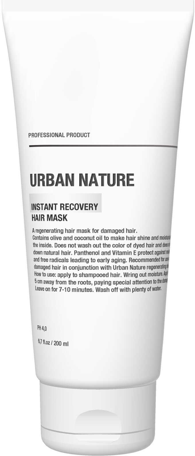 Восстанавливающая маска для поврежденных и ослабленных волос Urban Nature Instant Recovery Hair Mask /200 мл/гр.