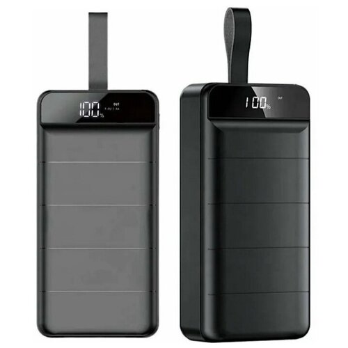 Внешний аккумулятор с ярким фонариком Power Bank MI9 50000 mAh 3 USB черный 470000₽