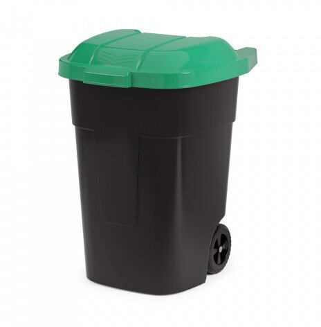 ЗПИ «Альтернатива» Бак для мусора 65л на колесахчерно-зеленый М4663