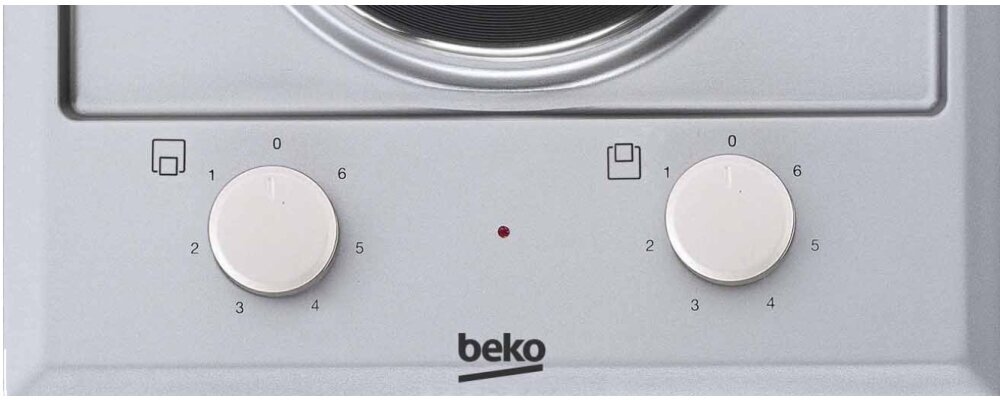 Встраиваемая электрическая варочная панель Beko HDCE32200X, 2 конфорки, серебристая