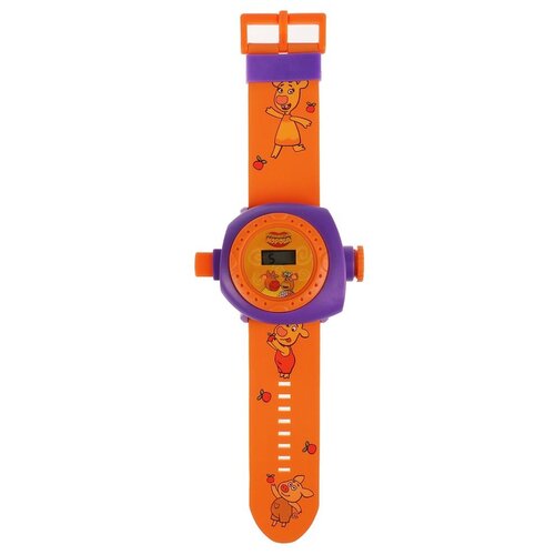 Развивающая игрушка Умка часы с проектором Оранжевая корова, оранжевый развивающая игрушка умка оранжевая корова ht830 r21 зелeный