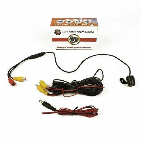 Камера заднего вида универсальная с подсветкой 4 диода на кронштейне квадратная 54800₽