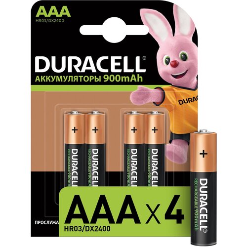 Аккумулятор Duracell HR03-4BL 850mAh/900mAh предзаряженные арт. Б0014861 (4 шт.)