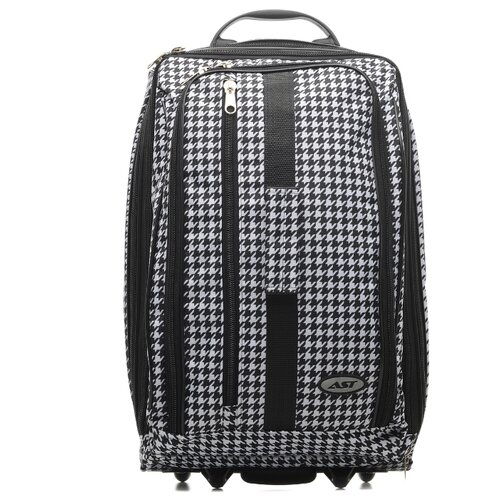 фото Сумка-тележка, ast, черный/белый (гусиная лапка), полиэстер, 71/клетка_бел_гус_лапка