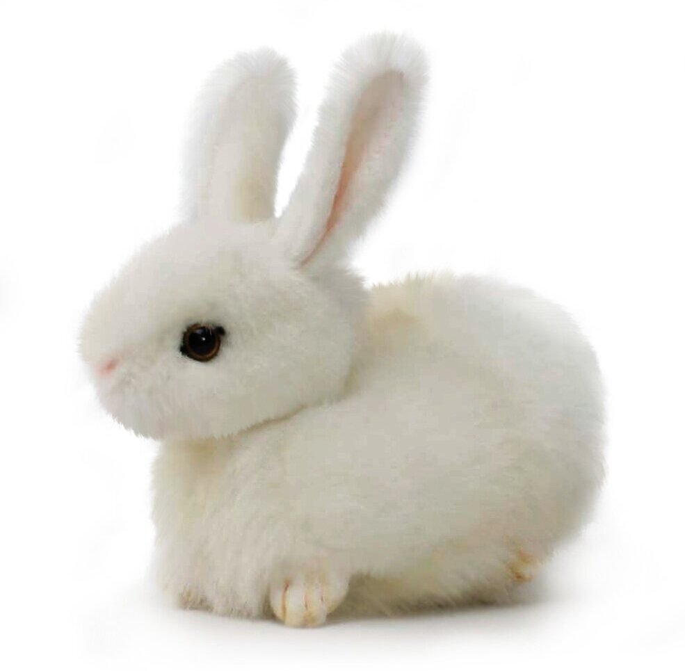 Реалистичная мягкая игрушка Hansa Creation, 2832 Кролик, белый, 17 см