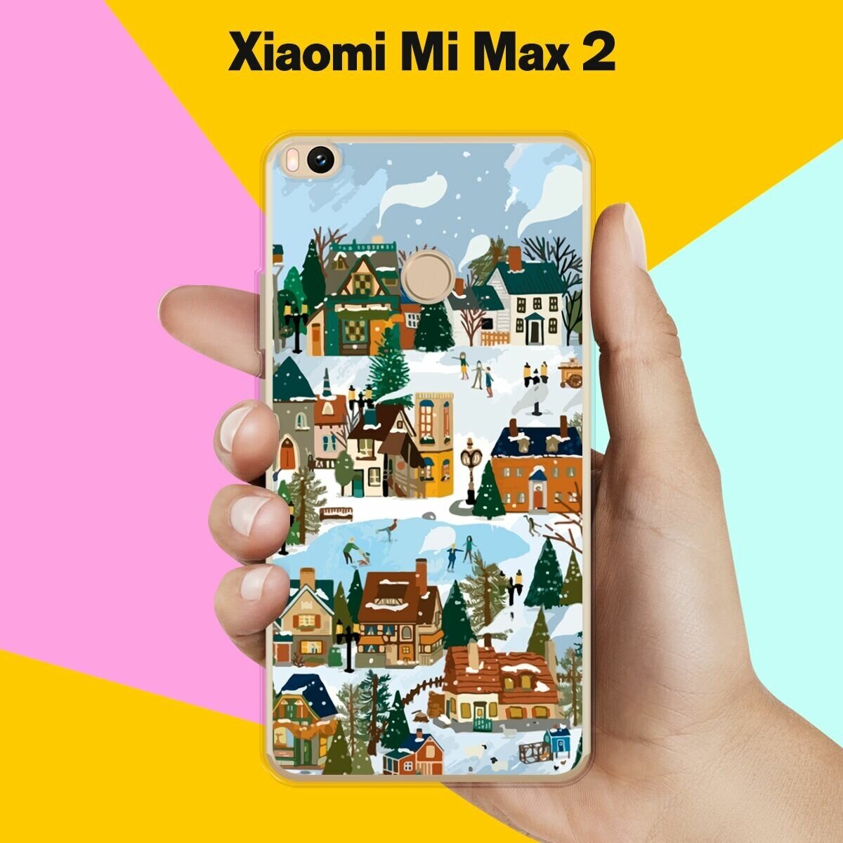 Силиконовый чехол на Xiaomi Mi Max 2 Зимний пейзаж / для Сяоми Ми Макс 2