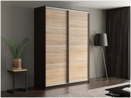 Изображение товара Шкаф купе Матэрна для одежды венге / санома / глухой, 190 х 45 х 240 см