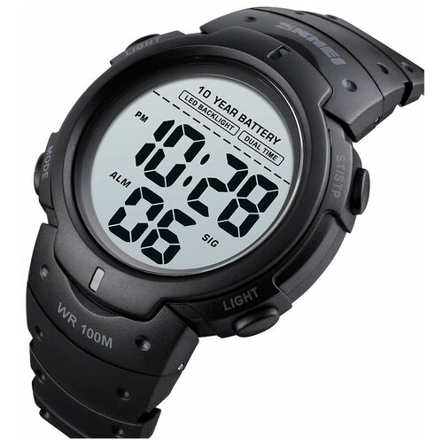 фото Наручные часы skmei спортивные наручные часы wr100 с батарейкой на 10 лет skmei 1560bk, черный