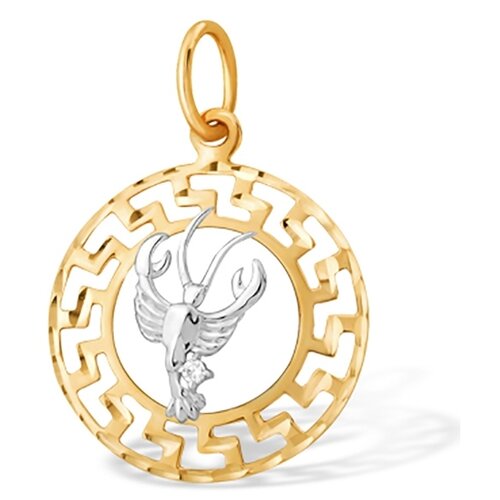 Кулоны The-Jeweller Знак зодиака рак из золота с фианитами