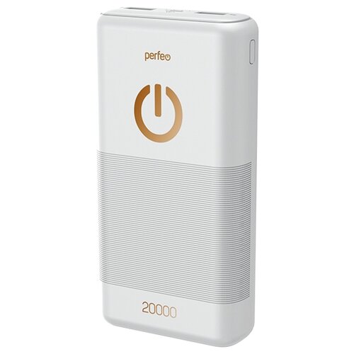 фото Внешний аккумулятор perfeo 20000 mah + micro usb /in micro usb /out usb 1 а, 2.1a/ белый