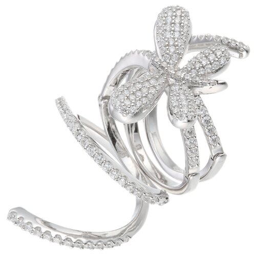 фото Element47 кольцо из серебра 925 пробы с кубическим цирконием dm1053r_ko_wg, размер 18