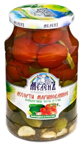 Ассорти "Меленъ" марин. черри. огурцы 0.900 стеклобанка