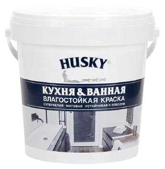 HUSKY Краска для кухонь и ванных комнат (0,9л)