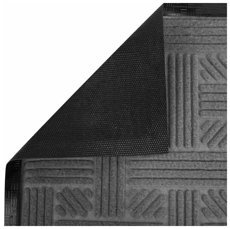 Коврик Inspire Lenzo 40x60 см полиэфир/резина цвет серый - фотография № 3