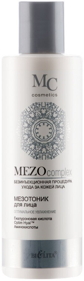 Белита Мезотоник для лица Оптимальное Увлажнение, Mezo Complex, 200 мл, Белита