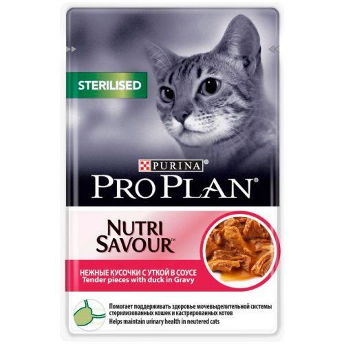 PURINA Pro Plan NutriSavour Sterilised Пауч д/стерилизованных кошек с Уткой в соусе 85 г