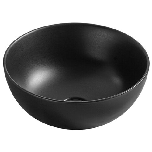 фото Раковина накладная ceramica nova element cn6004 круглая чёрная матовая 36 см