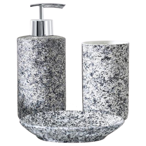 фото Набор для ванной доляна гранит 4481958/4481957, серый