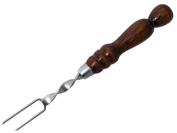 Шампур - спица 2 шт., с деревянной ручкой, 550х3 мм - фотография № 4