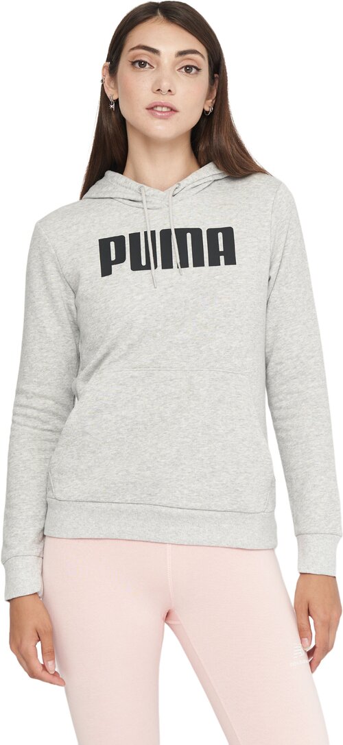 Толстовка PUMA, силуэт свободный, размер M, серый