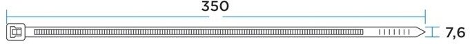 Хомут прочный нейлоновый (кабельная стяжка) 350 x 76 в упаковке 100 ук