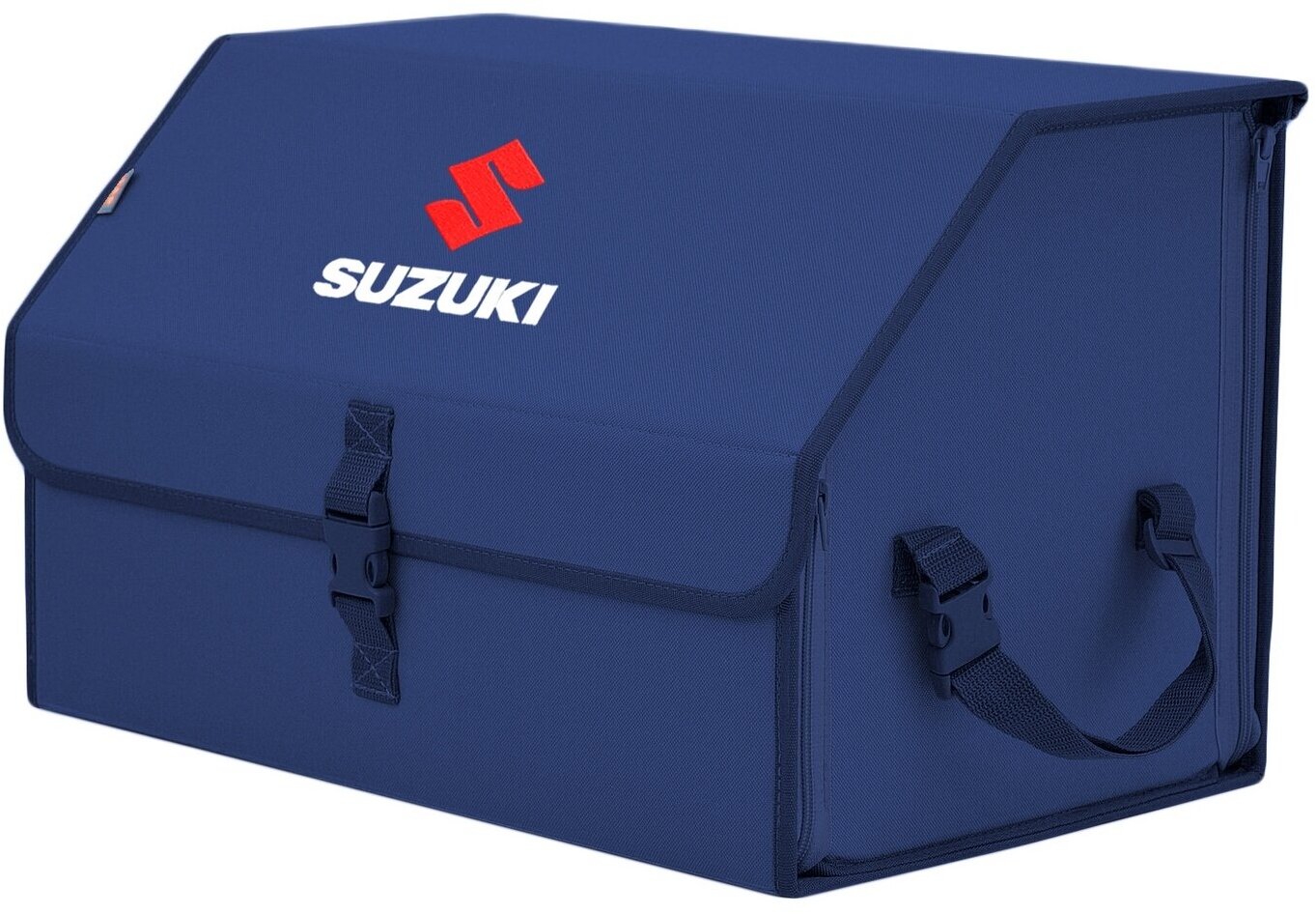 Органайзер-саквояж в багажник "Союз" (размер L). Цвет: синий с вышивкой Suzuki (Сузуки).