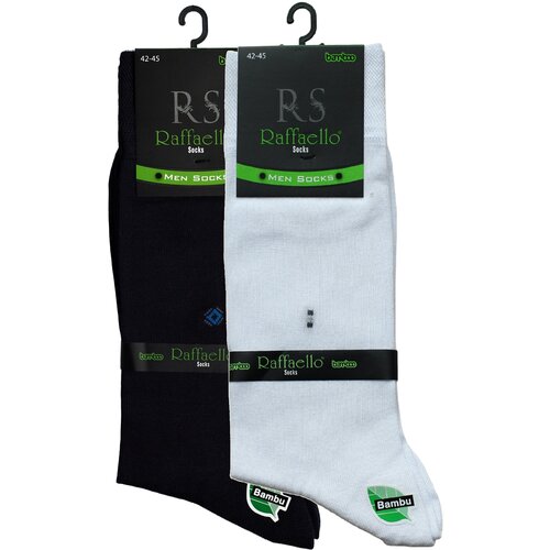 Носки Raffaello Socks, 2 пары, размер 42-45, белый, синий элитные наружные классические носки для баскетбола футбола бега пешего туризма мужские носки женские мужские носки