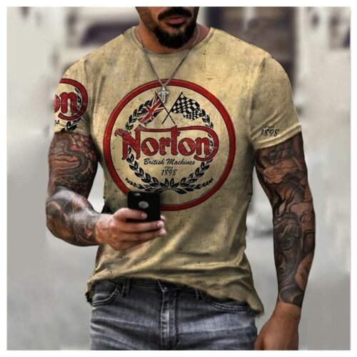 фото Футболка, размер 3xl, бежевый aurella