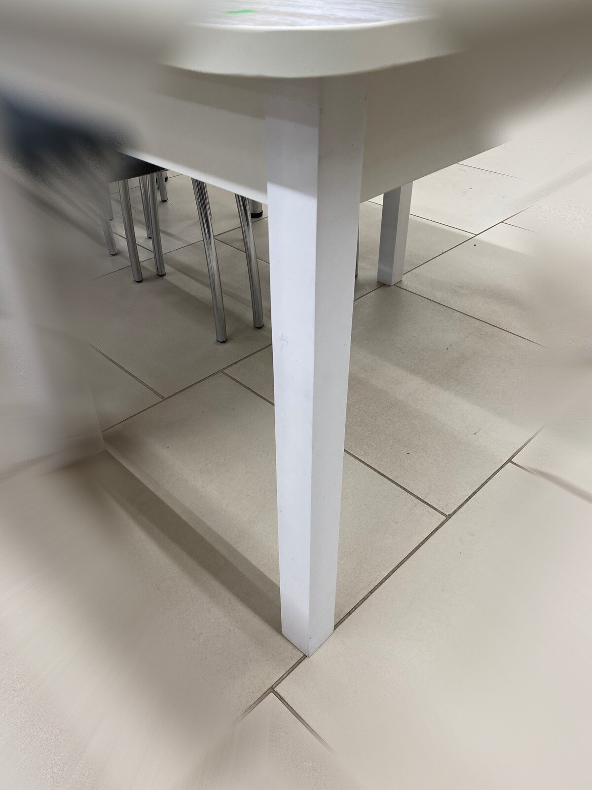 Опоры для стола металлические квадратные, 50х50х730мм, цвет белый - фотография № 4