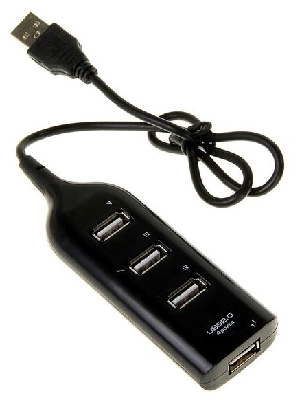 USB-разветвитель (HUB) LuazON HGH-63009, на 4 порта, микс