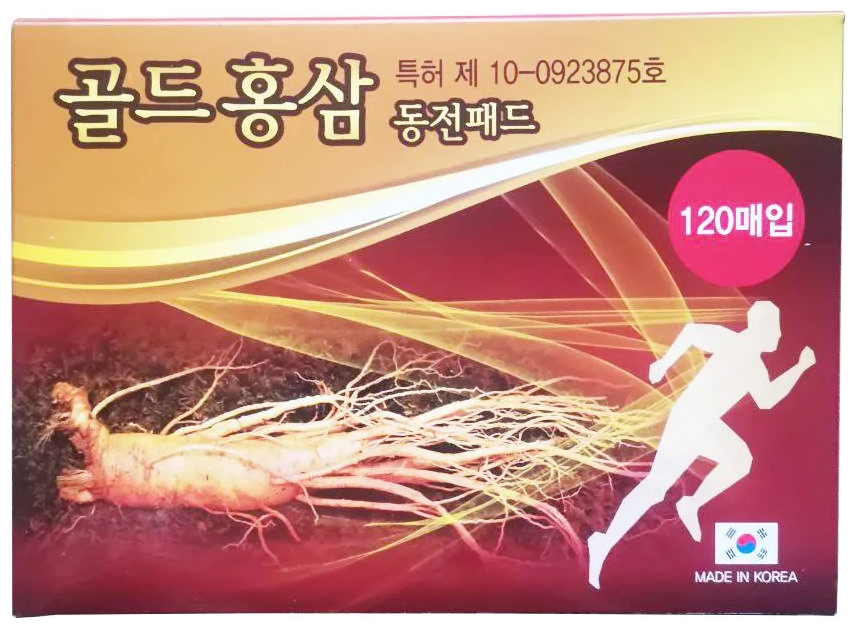 Пластырь обезболивающий с красным женьшенем Red Ginseng Dong Jeon Pad, 120 шт.