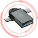 Переходник - адаптер USB 2.0 на Type-C + Micro-USB для телефона, компьютера, планшета, флешки, принтера G-18 OTG 2.0 (Серый)