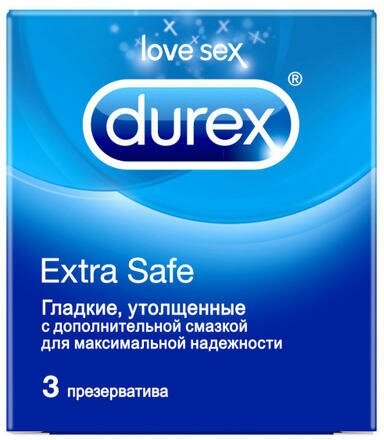 DUREX Презервативы Extra Safe №3 3 шт.