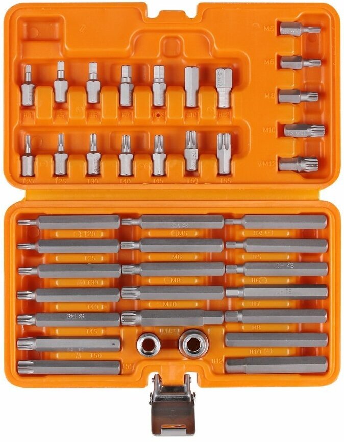 Набор вставок бит AIRLINE TORX (Т) SPLINE (М) 6-ти гр. (HEX) 3/8