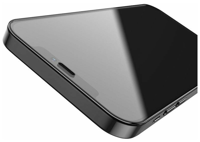 Противоударное стекло 2D Hoco A19 для Apple iPhone 12 mini (полное покрытие) черный