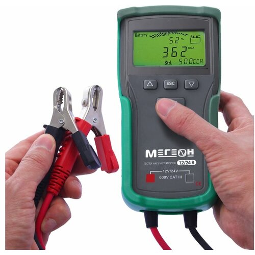 Тестер аккумуляторных батарей Мегеон 81012 1154300₽