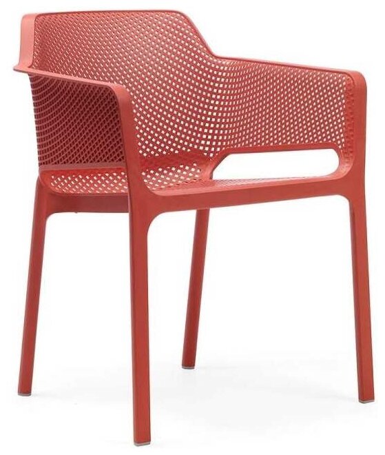 Кресло садовое пластиковое Nardi Net, цвет коралловый