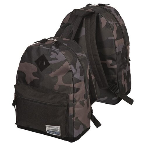 фото Рюкзак подростковый devente "deerskin. military green" 40х30х14 см, 1 отделение, текстиль, черный