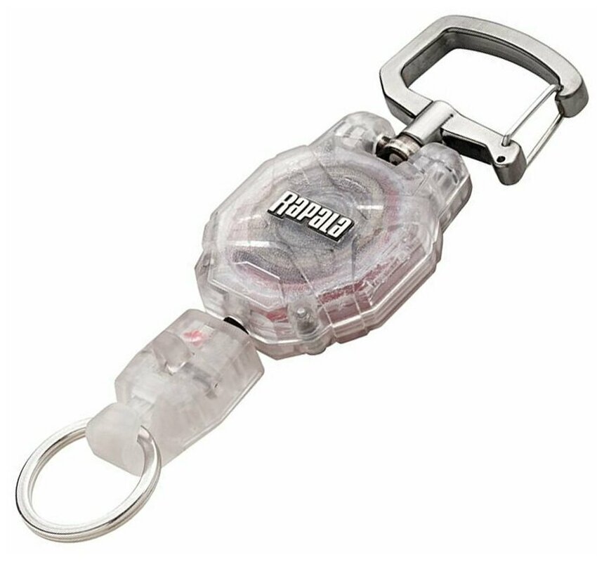 Ретривер рыболовный Rapala RCD Small Retractable Lanyard RCDRL3CL Clear