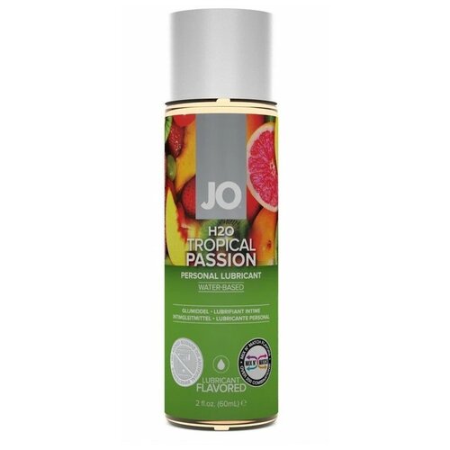 Масло-смазка JO H2o Tropical Passion на водной основе, 80 г, 60 мл, тропические фрукты, 1 шт.