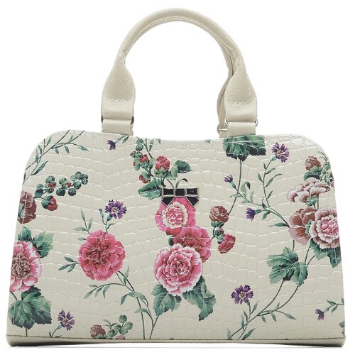 фото Сумка, ast, бежевый (цветы), искусственная кожа/текстиль, 242а/к_з_беж_цветы_