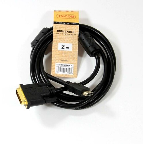 кабель а в tvcom 2m м hdmi to dvi d 19m 25m lcg135e 2m Кабель а/в TVCOM 2m м HDMI to DVI-D (19M -25M) LCG135F-2M