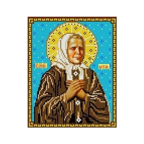 фото Набор святая матрона московская бисер 19х23,5 каролинка кби 4027