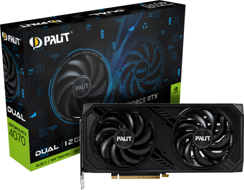 Видеокарта PALIT GeForce RTX 4070 Dual (PA-RTX4070 Dual 12G) (NED4070019K9-1047D)