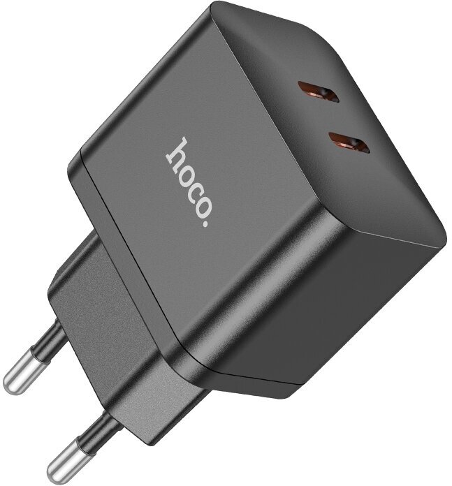 Сетевое зарядное устройство HOCO N29 Dual USB-C 35W "быстрая зарядка" черный