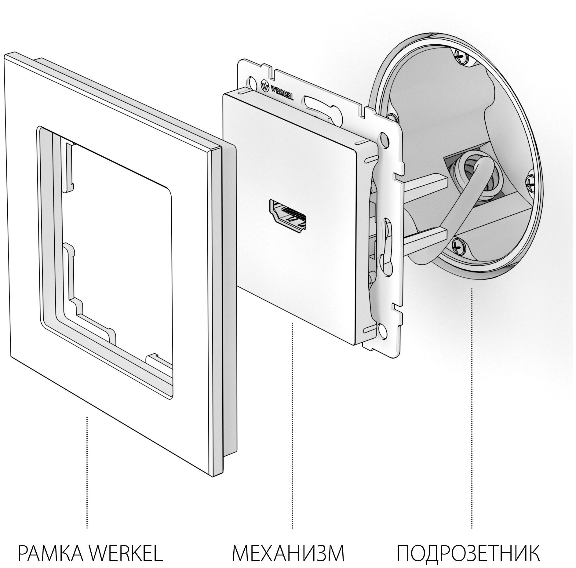 Телекоммуникационная розетка Werkel W1186001 Aluminium - фотография № 8