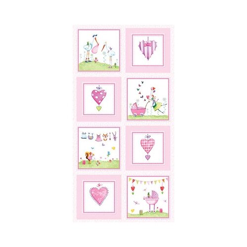 Ткань для пэчворка PEPPY A BUNDLE OF PINK 4670 PANEL фасовка 60 x 110 см 145±5 г/кв. м 100% хлопок 26402 PIN1 53363879712