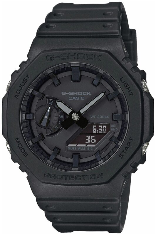 Наручные часы CASIO G-Shock GA-2100-1A1ER, черный, синий
