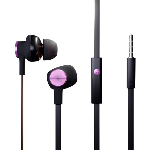 Наушники вакуумные для AUX разъема с микрофоном длина 12м More choice P42 Black Pink 24900₽